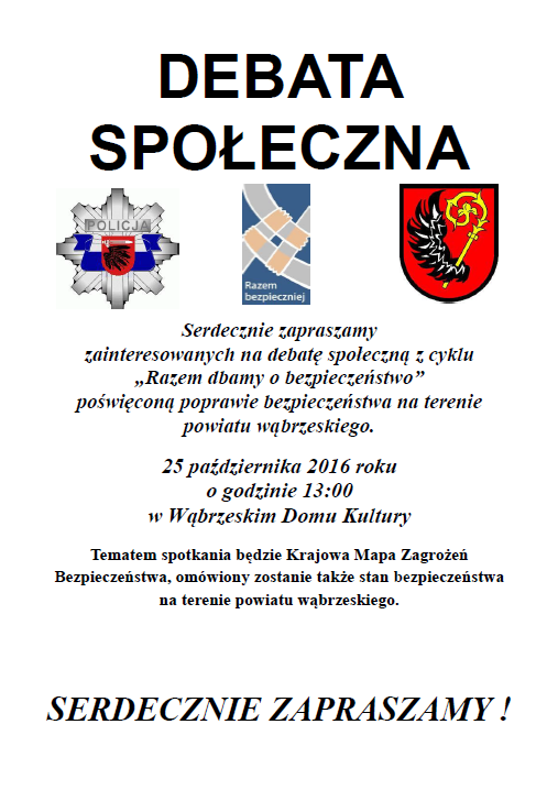 debata społeczna ogłoszenie