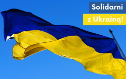 Solidarni z Ukrainą na fladze Ukrainy