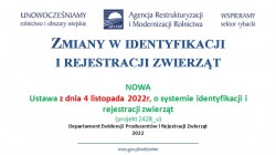 Plakat - zmiany w identyfikacji i rejestracji zwierząt