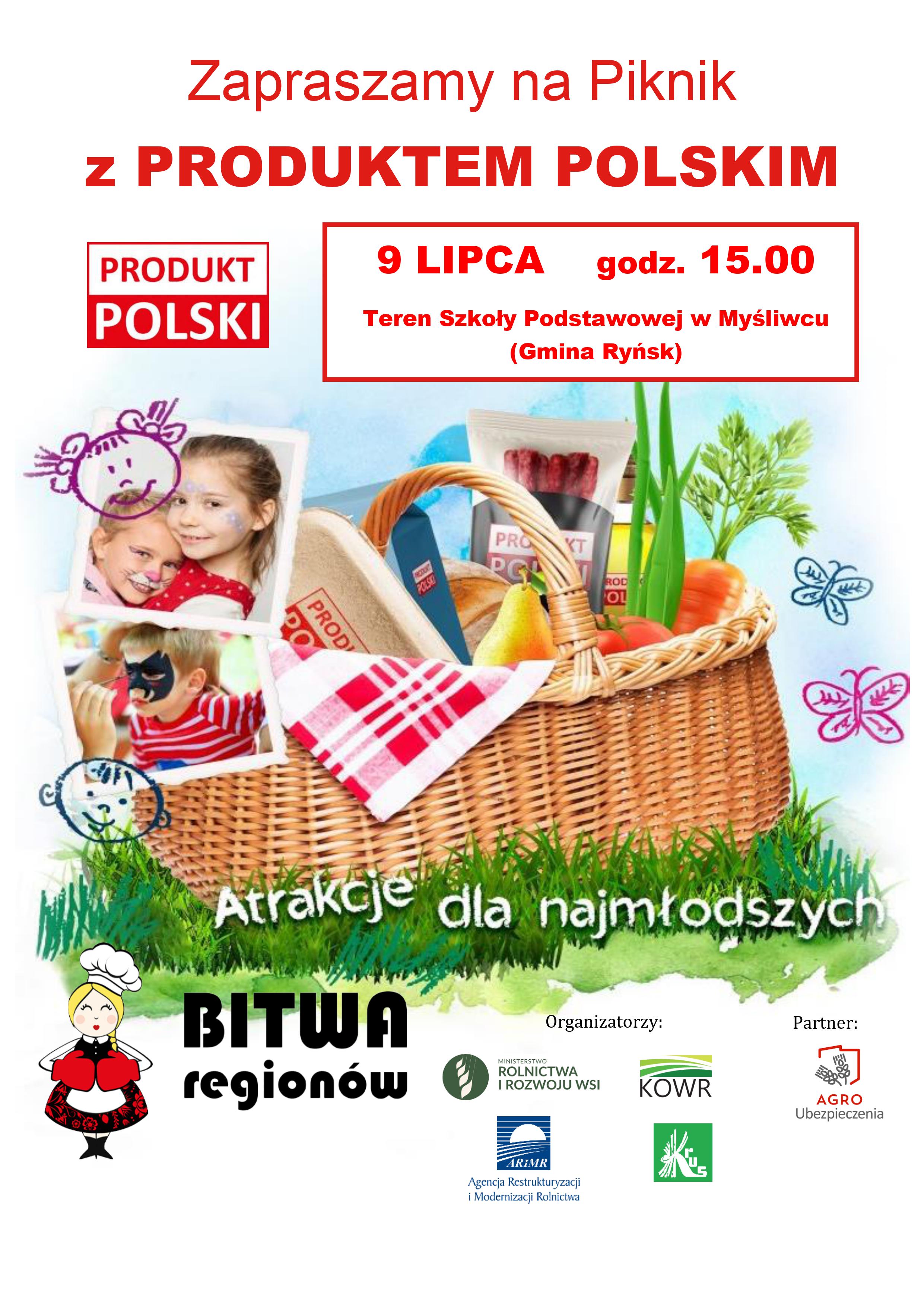 Plakat Piknik PP- Gmina Ryńsk - Szkoła Podstawowa w Myśliwcu