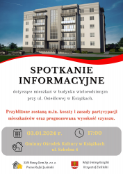Plakat informacyjny o spotkaniu