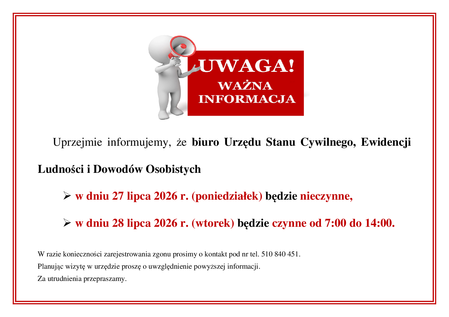 informacja o pracy USC
