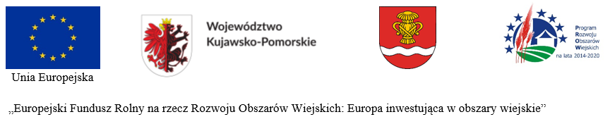 grafika z logotypami UE, Województwa kujawsko-pomorskiego, Gminy Książki, PROW na lata 2014-2020